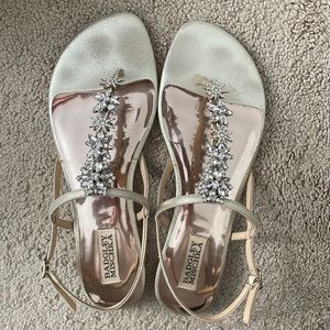 Badgley Mischka Silver and Gold Sandals